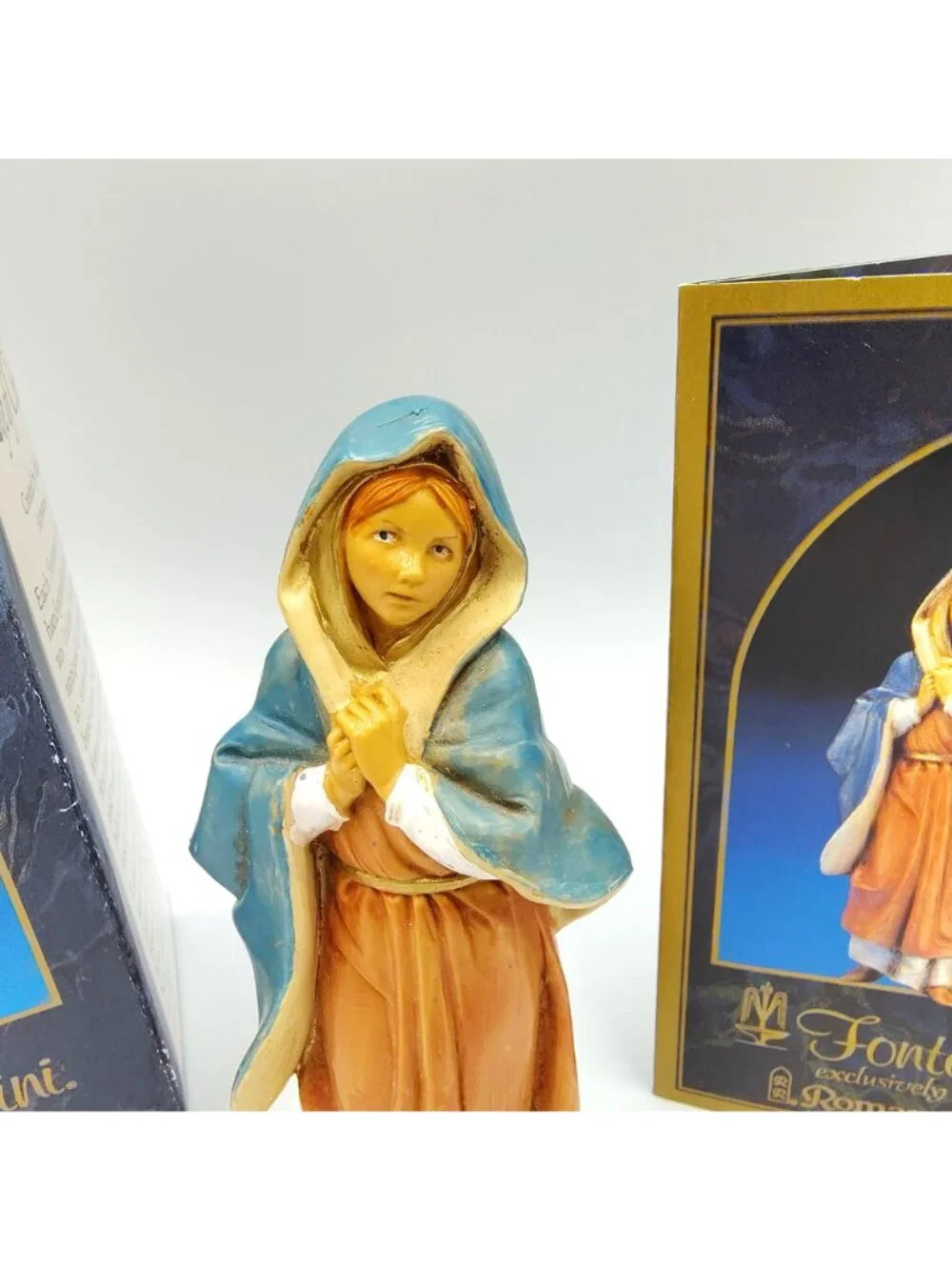 Fontanini Mary Nativity Figurine 53502BX w/ Box Story Card Roman Italy 5 Inch